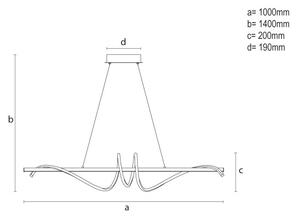 LED Димируем полилей на кабел LED/50W/230V 3000-6500K 100 cm + дистанционно управление