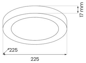 LED таванно осветително тяло EVORA LED/18W/230V 3000/4000/6000K Ø 22,5 см, черно