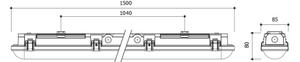 Димируемо техническо LED осветително тяло LED/35/44/53/60W/230V IP66 150 cm