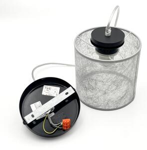 Полилей на кабел ROSA 1xE27/60W/230V черен/сив