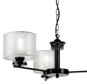 Полилей с верига ROSA 3xE27/60W/230V черен/сив