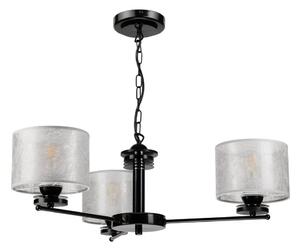 Полилей с верига ROSA 3xE27/60W/230V черен/сив