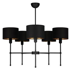 Полилей на штанга MADELA 5xE14/40W/230V черен
