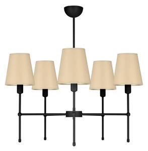 Полилей на тръба MADELA 5xE14/40W/230V бежов/черен