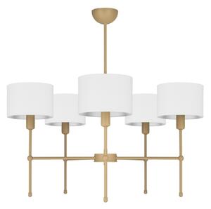 Полилей на штанга MADELA 5xE14/40W/230V бял/бежов