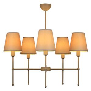 Полилей на прът MADELA 5xE14/40W/230V бял/бежов
