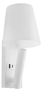LED стенна лампа с USB порт LED/2W/230V 3000K бяла