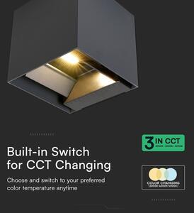 LED соларен стенен осветител със сензор LED/9W/5V IP65 2600 mAh антрацит