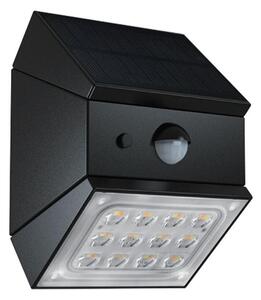 LED стенен соларен осветител със сензор LED/2,5W/3,7V IP65 1200 mAh черен