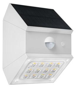 LED соларен стенен осветител със сензор LED/2,5W/3,7V IP65 1200 mAh бял