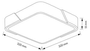 Brilagi - LED таванно осветително тяло PILANA LED/24W/230V дъб/черен 32x32 см