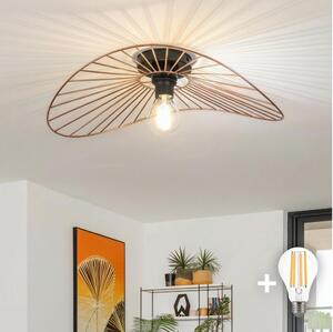 Brilagi - LED плафон CERIA WIRE 1xE27/40W/230V 40x56 см бронзов