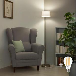 Brilagi - LED стояща лампа CERIA 1xE27/40W/230V, Ø 30 см, бяла/матов хром