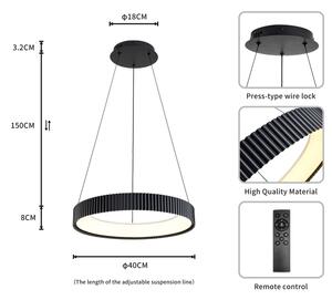 Brilagi - FALCON MODERN висящ LED полилей на кабел, с възможност за димиране, LED/30W/230V 40 см черен + дистанционно управление
