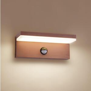 Brilagi-LED Външна стенна лампа със сензор TESSI LED/10W/230V, кафява, IP54