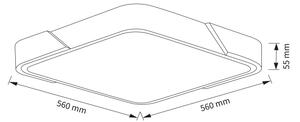 Brilagi - димируемо LED осветително тяло PILANA LED/60W/230V дъб/черно 56x56 cm + дистанционно управление
