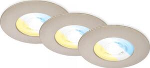 Briloner 7605032-КОМПЛЕКТ 3xLED вградено осветително тяло за баня 3xLED/4,9W/230V IP44 матов хром