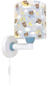 Dalber 41579T - Детска стенна лампа BABY TEDDY 1xE27/15W/230V синя