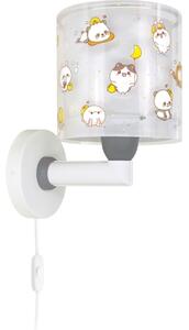 Dalber 41769E - Детска стенна лампа KAWAII FRIENDS 1xE27/15W/230V сива