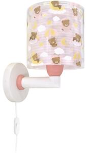 Dalber 41579S - Детска стенна лампа BABY TEDDY 1xE27/15W/230V розова