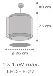 Dalber 76302 - Детски полилей SNOOPY 1xE27/15W/230V бял/червен