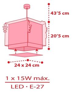 Dalber 73262 - Детски полилей HELLO KITTY 1xE27/15W/230V розов