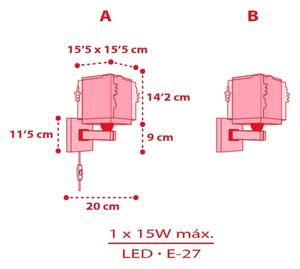 Dalber 73269 - Детска настенна лампа HELLO KITTY 1xE27/15W/230V розова
