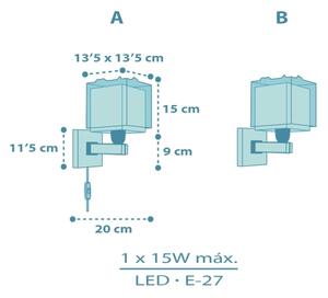 Dalber 63459 - Детска стенна лампа BABY DINOS 1xE27/15W/230V пъстроцветна
