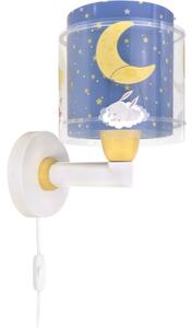 Dalber 76639 - Детска стенна лампа MOON DREAMS 1xE27/15W/230V синя
