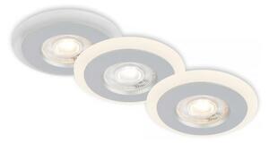 Briloner 7039034 - комплект от 3 вградени LED осветителни тела за баня 3xLED/5W/230V IP44 матов хром