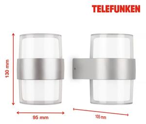 Telefunken 320404TF - LED външна стенна лампа 2xLED/8W/230V IP44 матов хром