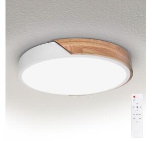 Brilagi - Димируемо LED осветително тяло PILANA LED/48W/230V дъб/бяло Ø 40 см + дистанционно управление