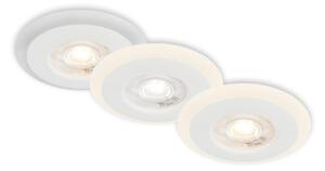 Briloner 7039036 - КОМПЛЕКТ 3x LED вградено таванно осветително тяло за баня 3xLED/5W/230V IP44 бяло