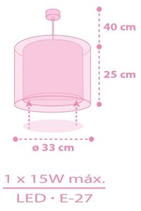 Dalber 41252 - Детски полилей HELLO KITTY&FRIENDS 1xE27/15W/230V розов