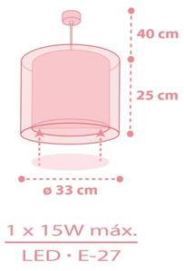 Dalber 41572S - Детски полилей BABY TEDDY 1xE27/15W/230V розов