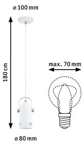 Paulmann 79767 - LED RGBW 1xE27/9W Полилей на кабел LAVEA 230V бял