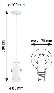 Paulmann 79767 - LED 1xE27/8W Висящ полилей на кабел LAVEA 230V бял