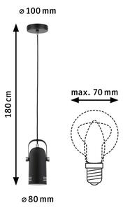 Paulmann 79766 - LED RGBW 1xE27/9W пендел на шнур LAVEA 230V черен