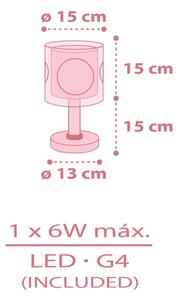 Dalber 60911 - LED детска нощна лампа PRINCESS DANCE 1xG4/4W/230V розова