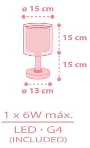 Dalber 41761S - LED детска настолна лампа KAWAII FRIENDS 1xG4/4W/230V розова