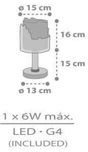Dalber 76301 - LED детска лампа SNOOPY 1xG4/4W/230V бяла/червена