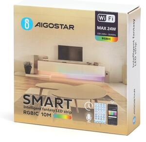 Aigostar - димируема RGBIC LED лента 10 м, 24 W/24 V + Wi‑Fi дистанционно
