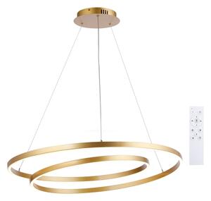 Brilagi-LED Полилей с димер на кабел TWISTER LED/105W/230V диам. 100 cm златист + дистанционно управление