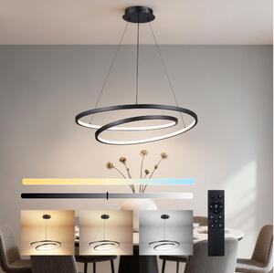 Brilagi-LED Димируем полилей на кабел TWISTER LED/75W/230V Ø 70 см черен + дистанционно управление