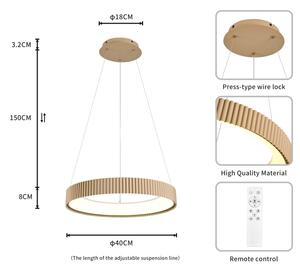 Brilagi - Димируем полилей на кабел FALCON MODERN LED/30W/230V 40 см бежов + дистанционно управление