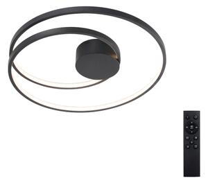 Brilagi- димируемо LED таванно осветително тяло TWISTER LED/48W/230V диам. 50 см, черно + с дистанционно управление