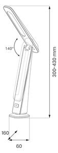 Димируема акумулаторна настолна LED лампа TOP LED/4W/5V 1800 mAh 3000/4000/5000K кафява/черна