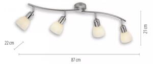 JUST LIGHT. 11954-55 - Точково осветително тяло KARO 4xE14/40W/230V матов хром