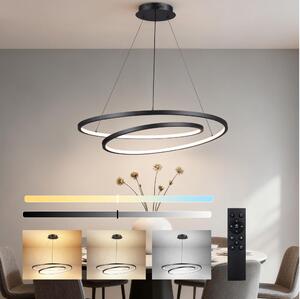 Brilagi-LED Димируем полилей на кабел TWISTER LED/105W/230V Ø100 cm, черен + дистанционно