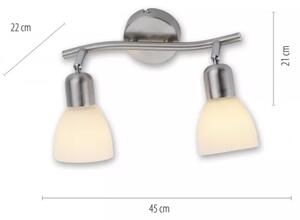 JUST LIGHT. 11952-55 - Спот осветително тяло KARO 2xE14/40W/230V матов хром